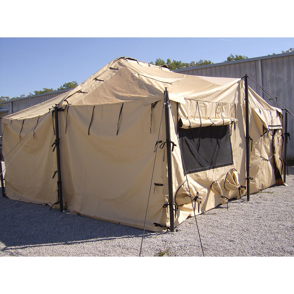 High quality aluminum framed modular tent outdoor camping cotton canvas tent waterproof