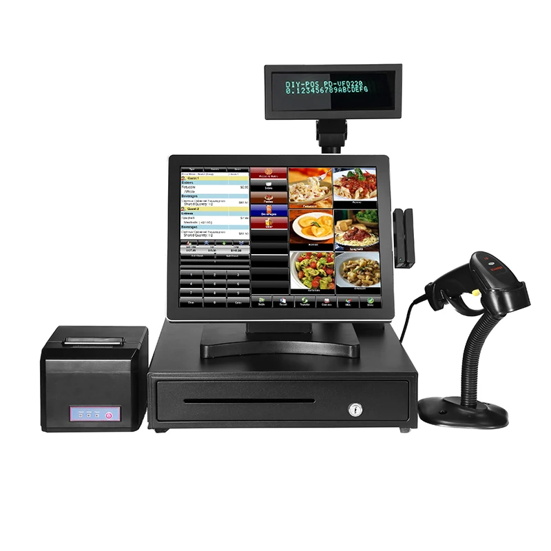 Window7 All One Touch Monitor Waterproof Screen 2020 System Machine Cash Register Pos Terminal