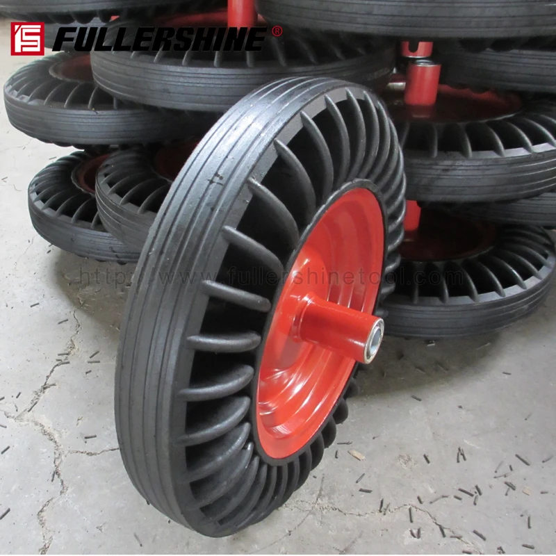 factory made  wheel barrow Solid Rubber Wheel 16 inch 4.00-8 to Czech Ecuador Poland