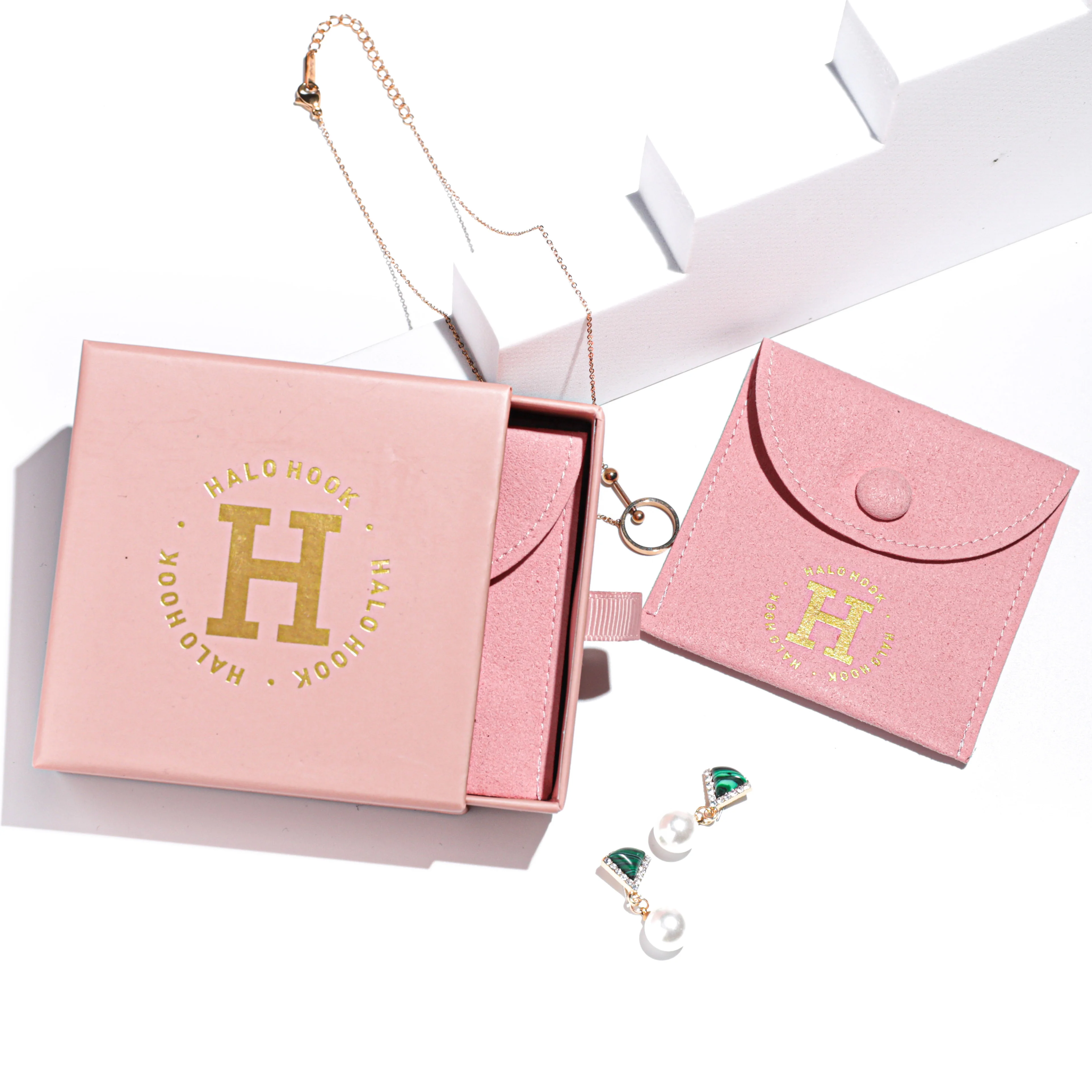 Fancy Customized sliding paper box with pouch