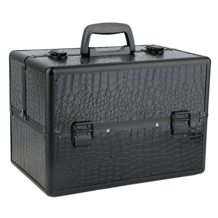 
OEM Makeup Beauty Case Plastic Makeup Display Eyelash Nail Polish Case Aluminum Vanity Makeup Case 