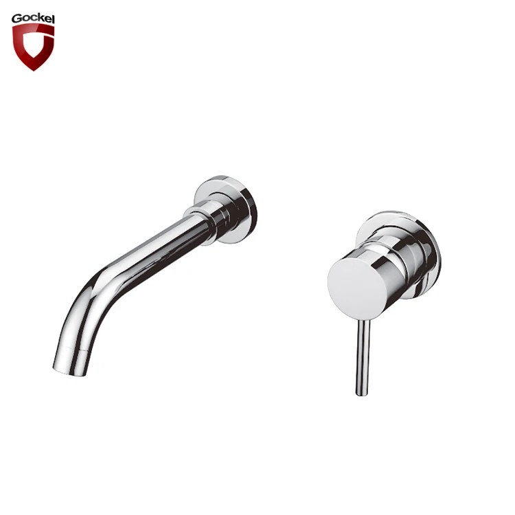 Bathroom Sink Faucet Wall Mounted Brass Brushed Gold Mixer Tap for Bathroom basin mixer