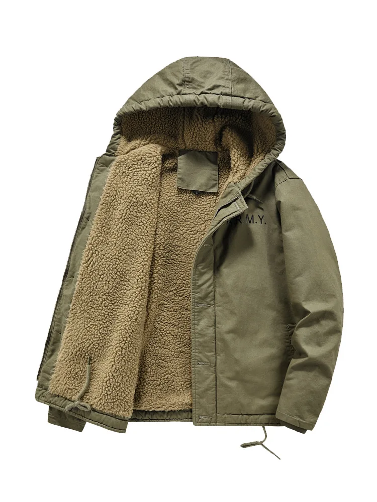 Vintage Winter Jacket Men Thick Warm Cashmere Liner Parka Male Outdoor Windbreaker Bomber Jackets Chaqueta Hombre M-6XL