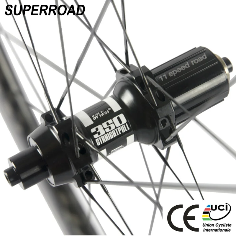 
Good Price Superroad Road Bike Toray 700c 2538mm Full Carbon Tubeless Wheel With DT Swiss 350s Hub 