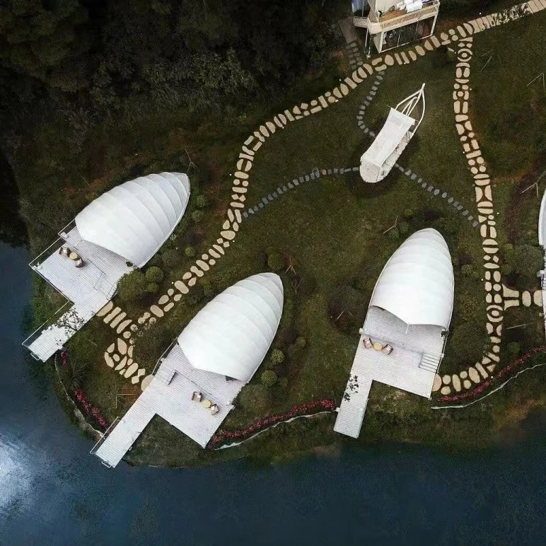 Роскошный водонепроницаемый современный дизайн сборный Открытый отель парк Кемпинг палатка для холщовых курортных помещений сафари