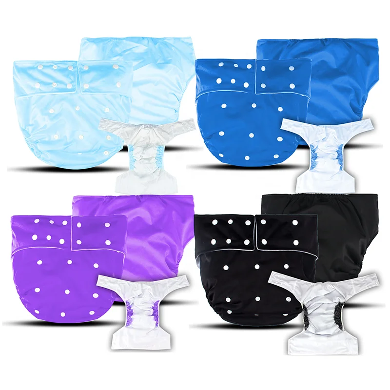 Adjustable Size PUL Waterproof Cloth Nappies Reusable Diapers Adult Diaper Super Size for 50~110kg