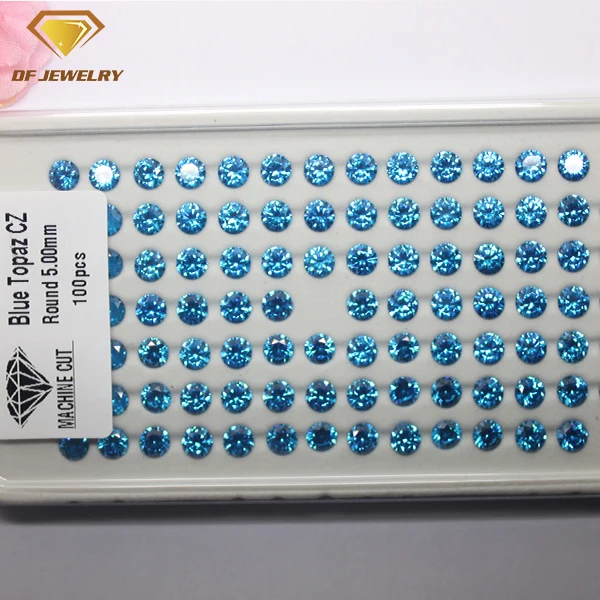 Machine Cut Gemstone Synthetic Round Shape Rodolite CZ