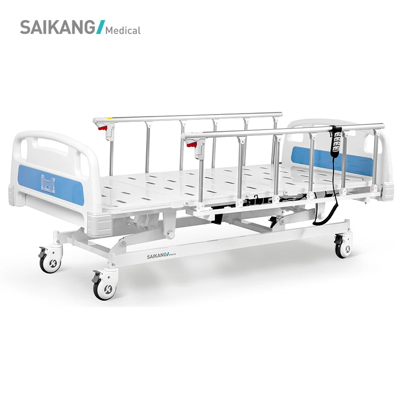 A6k Portable Casters 3 Function Adjustable Folding Medical Furniture Metal Electric Patient Nursing Hospital Bed