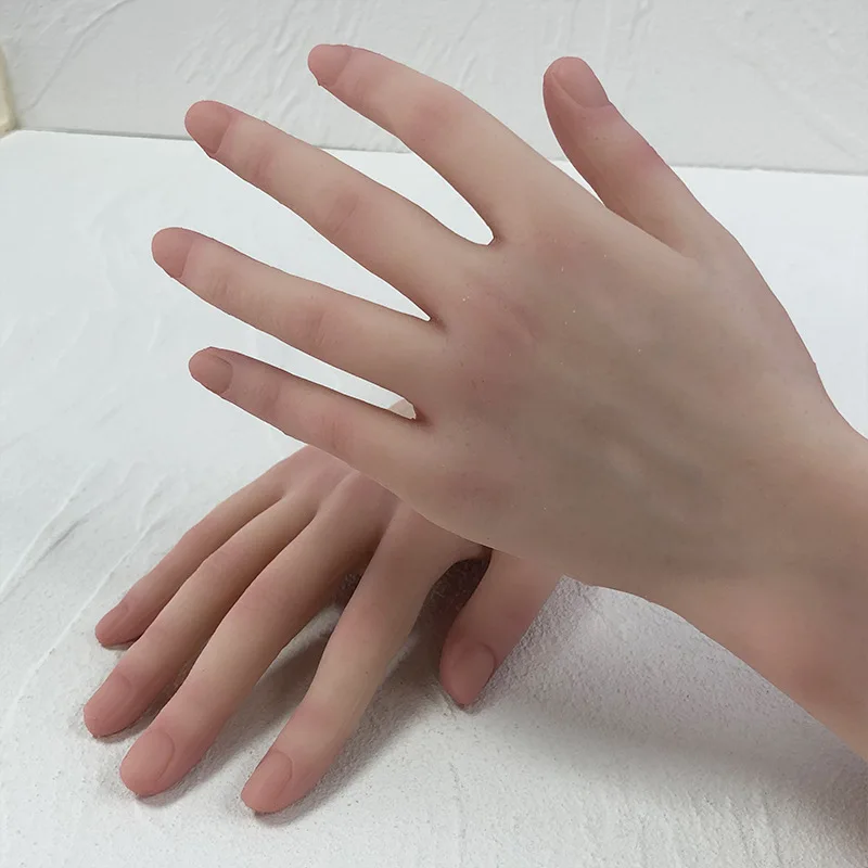 Eta реалистичные силиконовые протезы рук маникюрши для практики Модель рук Маникюр тренировочная рука для акриловых ногтей