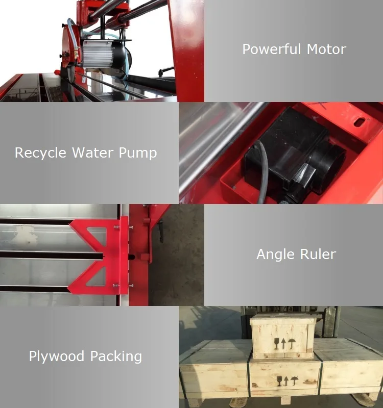 H1200 High Power Water-Cooled Bridge Saw 350mm Blade Cutting Marble Bricks Stone Saws for Sale