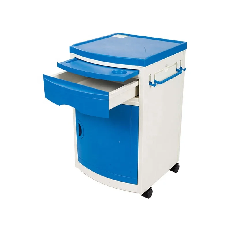 Hot Sale Medical Equipment Medical Bedide Table ABS Material Night Table for Hospital Bed