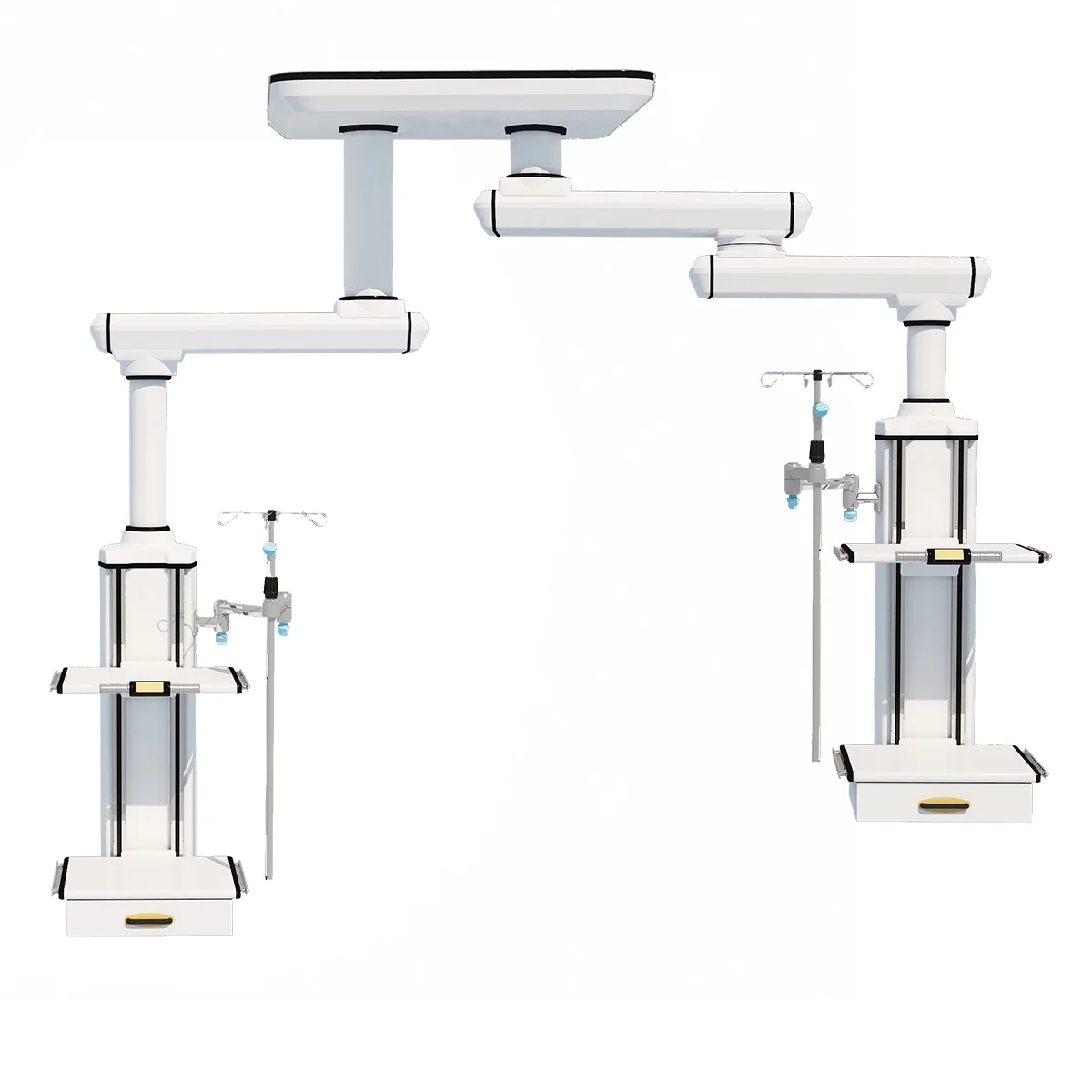 Hochey Medical Hospital Equipment Anesthesia Ceiling Pendant For ICU Double Arm Surgical Pendant