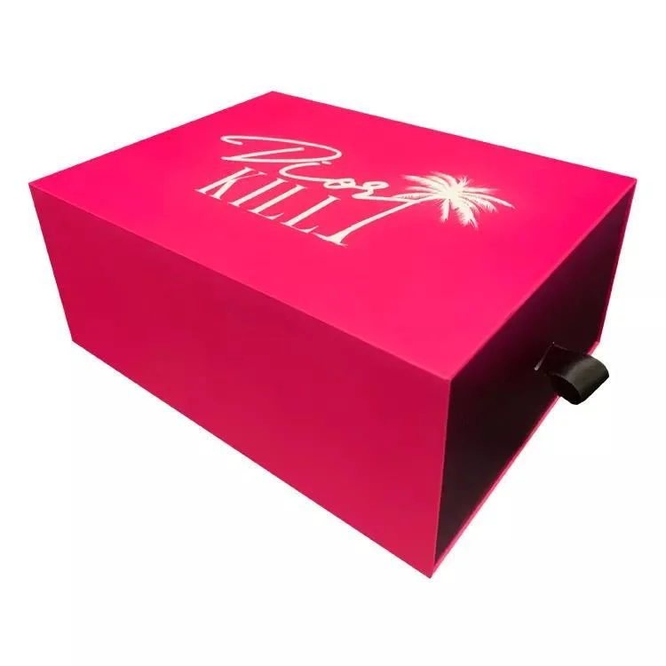 Luxury Custom Logo Clothing Swimwear Dress Pants Wigs Packaging Box Gift Box with Ribbon and Satin for Hair Extensions Products