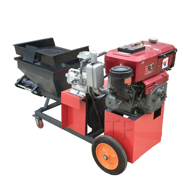 Mortar Pumping and Spraying Machine Diesel Engine Plastering Machine