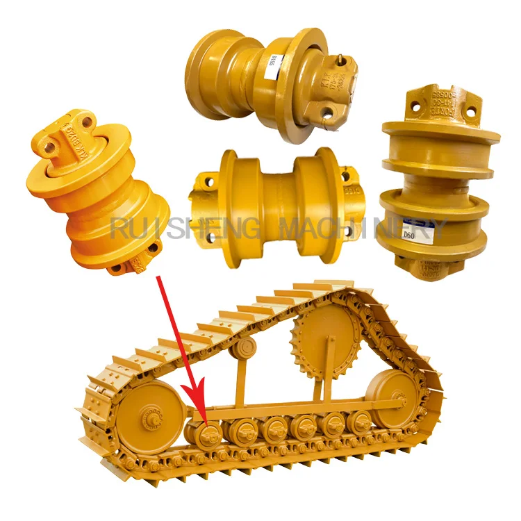 Oem Size Undercarriage Parts Bulldozer Spare Parts MS070 BD2G BD2F Bulldozer Track Roller For Mitsubishi