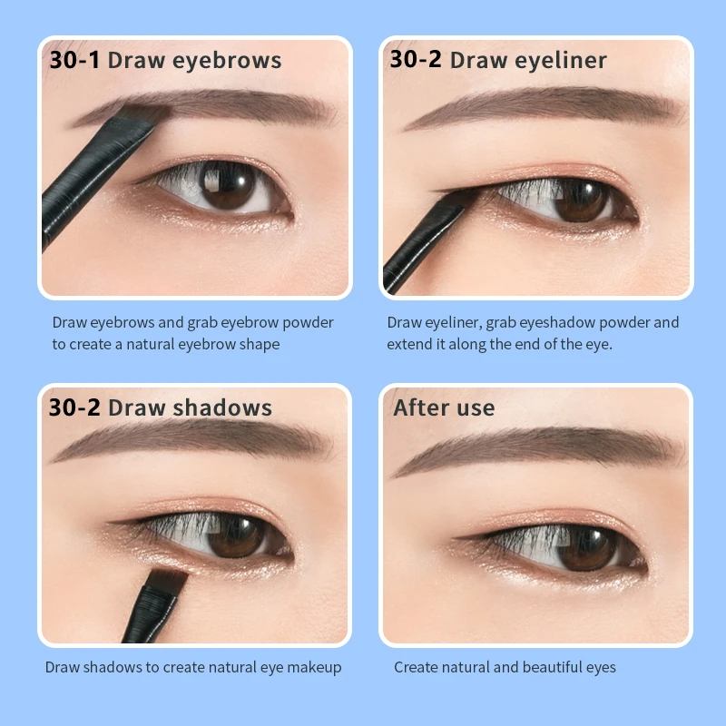 2024 Trending Makeup Tools Eyeliner Brush Ultra Fine Flat Shape Eyebrow Brushes with Thickness as Thin as Blade