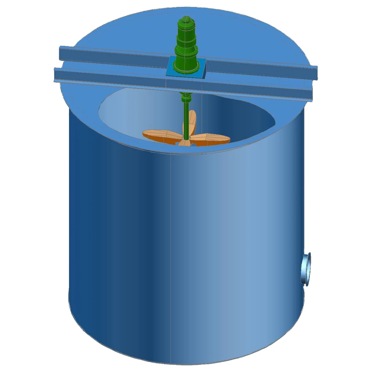 Dual impeller high-efficient agitating carbon-immersing tank of gold ore mining stone machinery, CIP/CIL plant