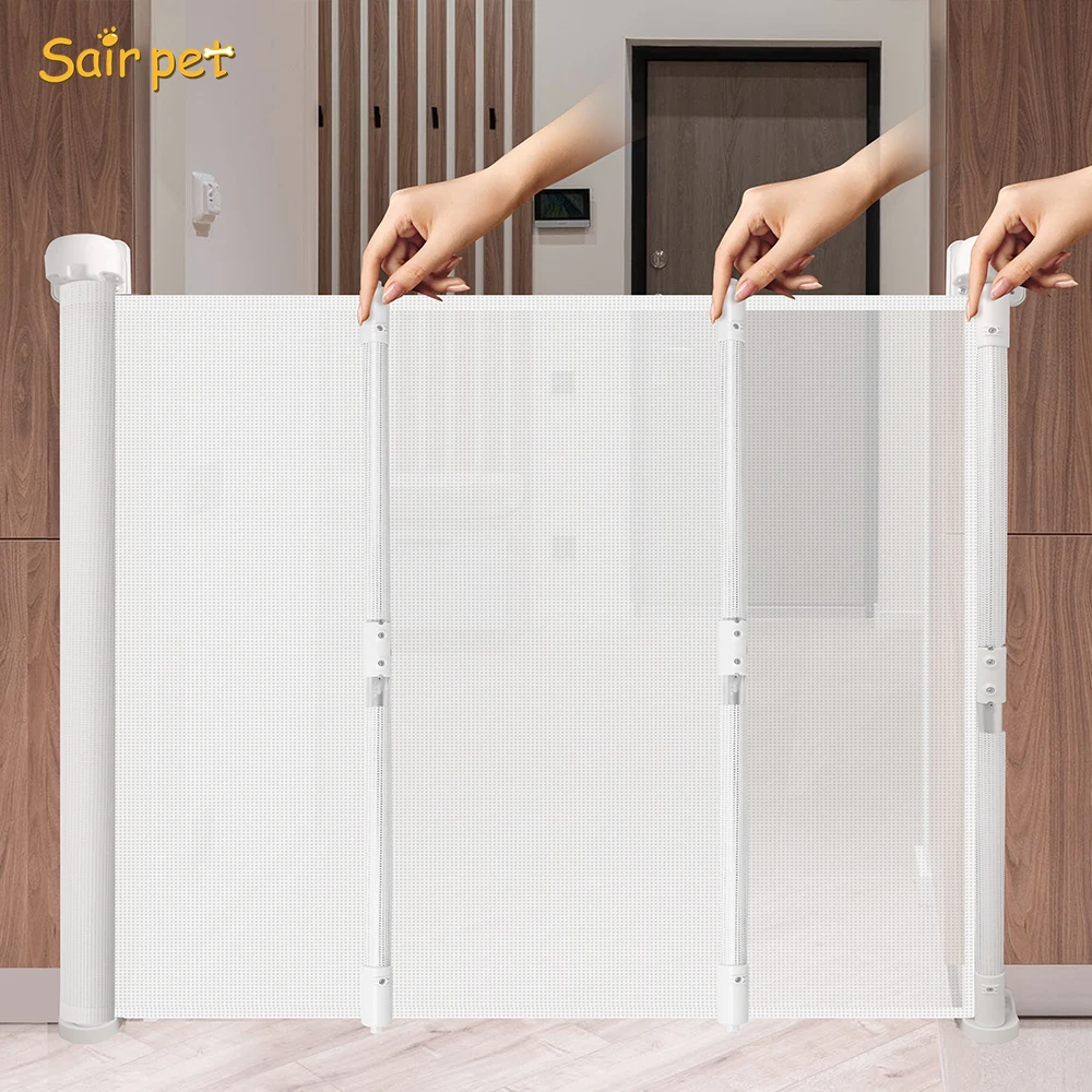 Baby Safety Retractable Stair Barrier Protection Door Gate For House