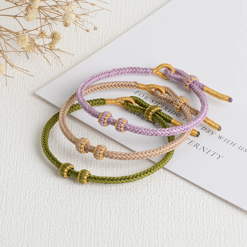 Bohemian Style Fashion Women Men Jewelry Couple Cotton Rope Handmade Woven Friendship Lucky Colorful String Charm Bracelet