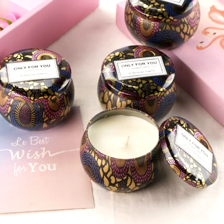 classic tin can aroma candle soy wax coconut wax scented candle gift box set