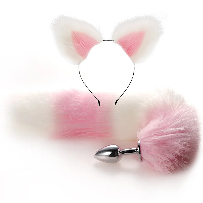 Female Long Animal Fox Tail Anal Butt Plug Ass Toy Metal Horse Rabbit Tail Sex Toy For Women