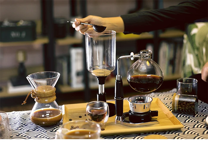 gift packing portable coffee sets tabletop syphon balance espresso dripper coffee maker machine glass syphon coffee