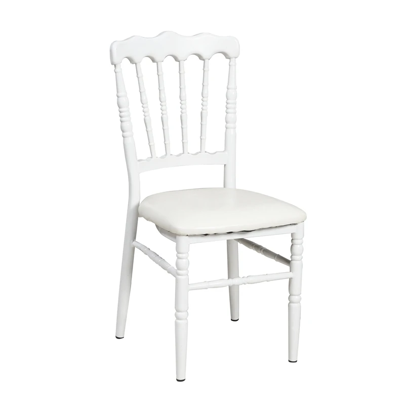 Wholesale wedding full metal white banquet chairs for weddings hotel party