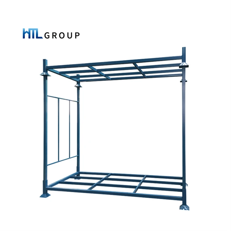 Truck tyre metal tubular stack collapsible folding galvanized warehouse stacking steel tire pallet