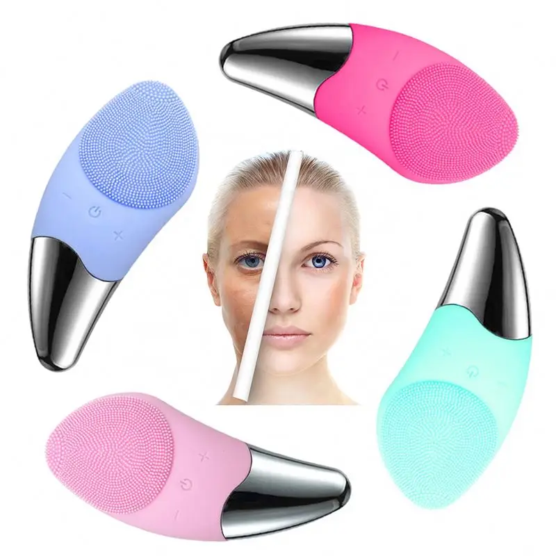 USB Facial Cleansing Brush Silicone Face Massager Small Facial Brush Cleanser Cleansing Brush Electric