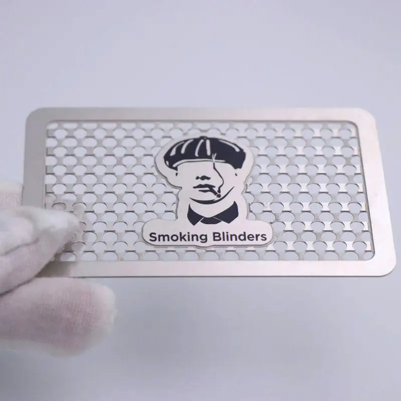 Free Design Custom Logo Stainless Steel Metal Grinder Cards Herb Grater Cards Bottle Opener Grinder Cards With Envelope