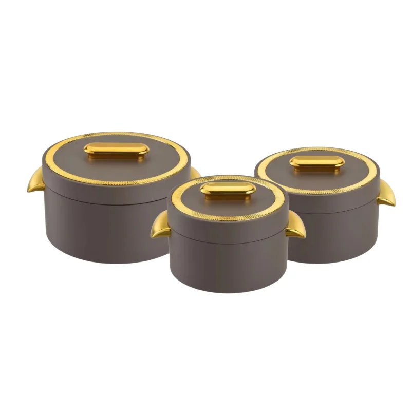 Factory Direct Jumbo Capacity 3pcs Thermal Dishes Sets for Hot Food 1L+2L+3.5L Insulated Casserole Food Warmer
