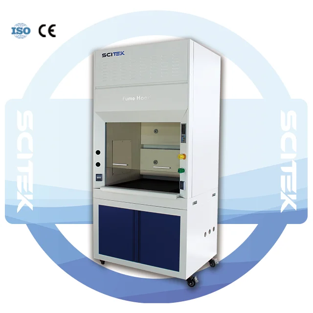 SCITEK Ducted Fume Hood Adjustable 0.3~0.8 m/s laboratory Fume Hood with UV lamp for sterilization