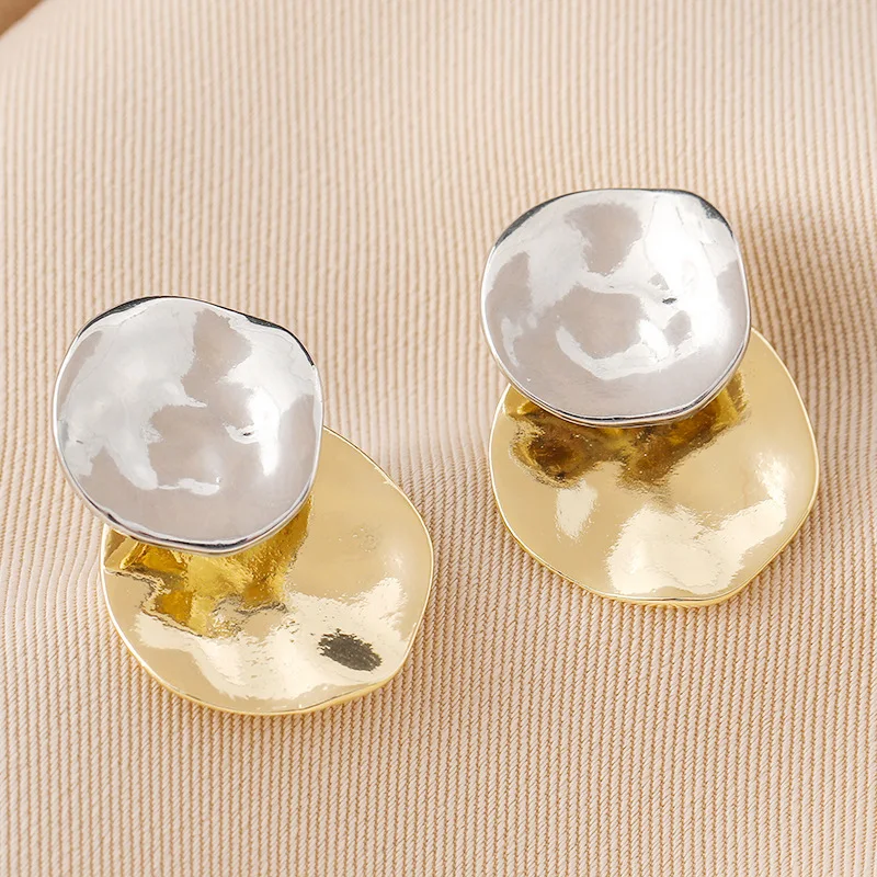 Hoop Gold Copper Crystal Acetate Drop Earrings Women Fashion Jewelry Accessories Aretes