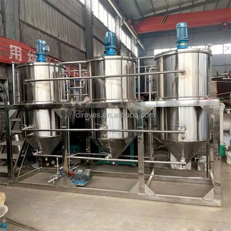 1~10 tons small virgin coconut oil refinery uses coconut oil refining machine to make edible oils