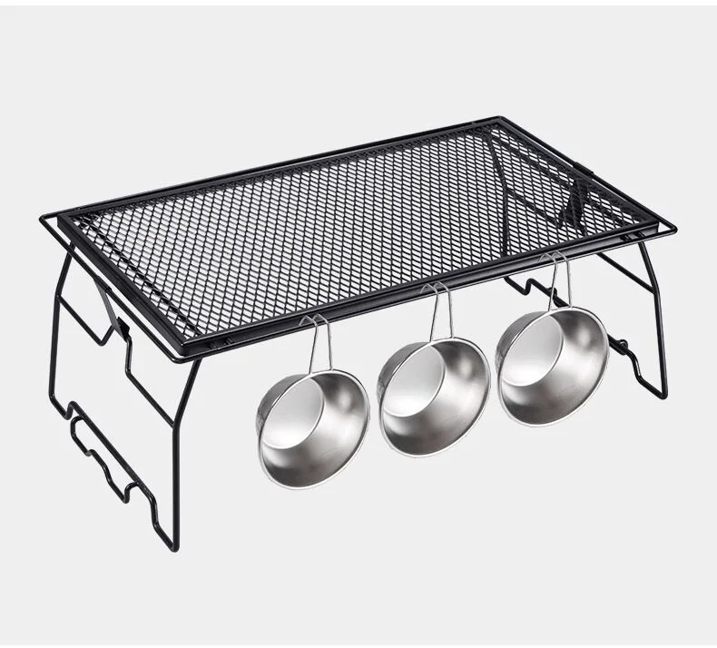 Net Single-layer Double-layer Multi-purpose Table Outdoor Rack Temperature-resistant Barbecue Table Iron Storage Rack
