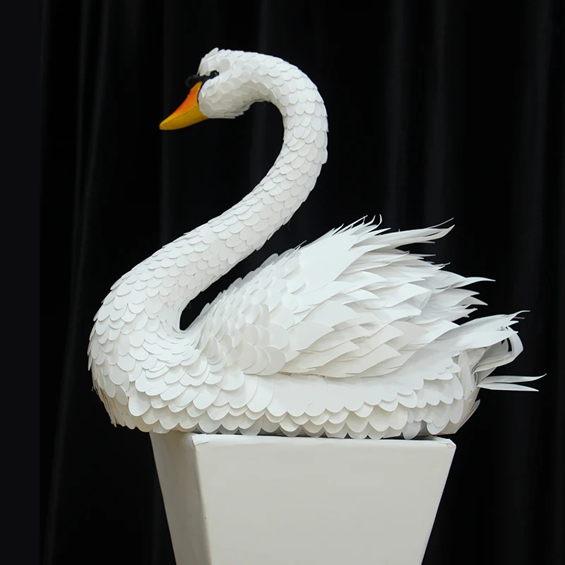 Handmade paper art decoration props simulation swan