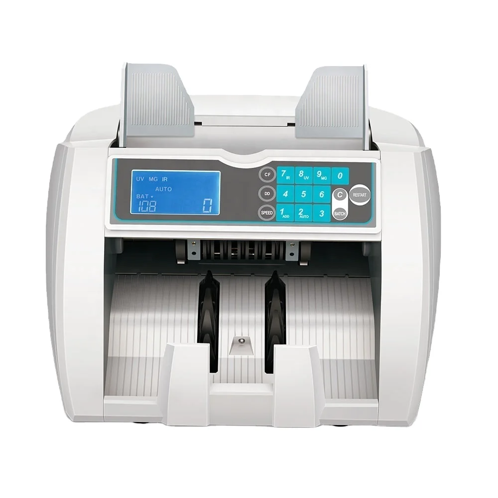 ST-900 Automatic Bill Cash Money Banknote Currency Counter and Detector Front Top Loading counting machine