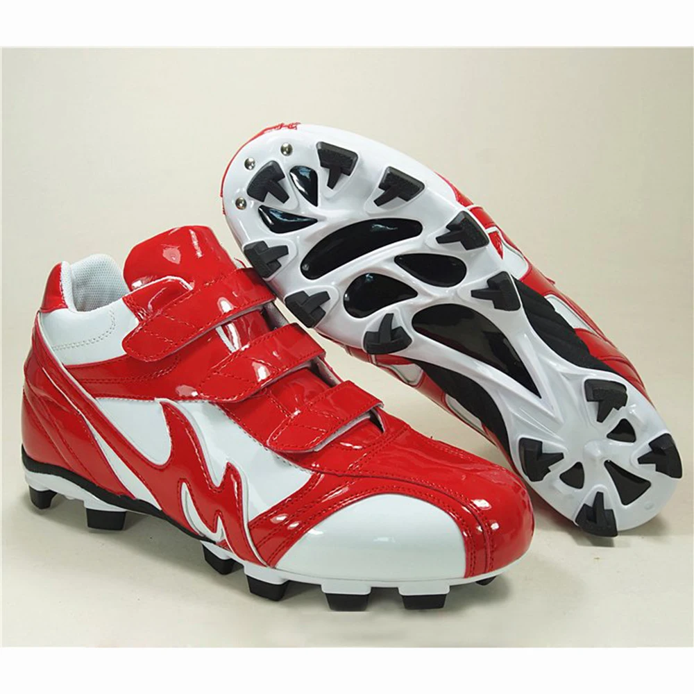 FREE SAMPLE  Kids adults professional spikes baseball shoes men women competition microfiber Magic Tape closure Softball shoes