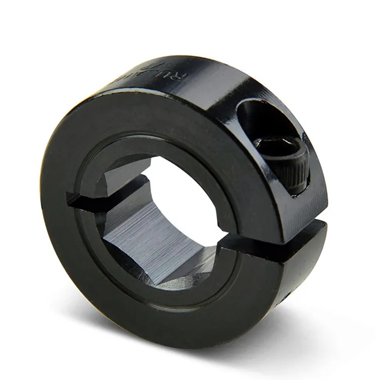 Ошейник вала из черной оксидной стали двух частей с шестигранным отверстием стильный зажим двойной