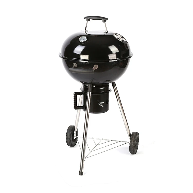 longevity and durability 18.5-Inch Kettle Premium Charcoal Grill in Black with Built-In Thermometer