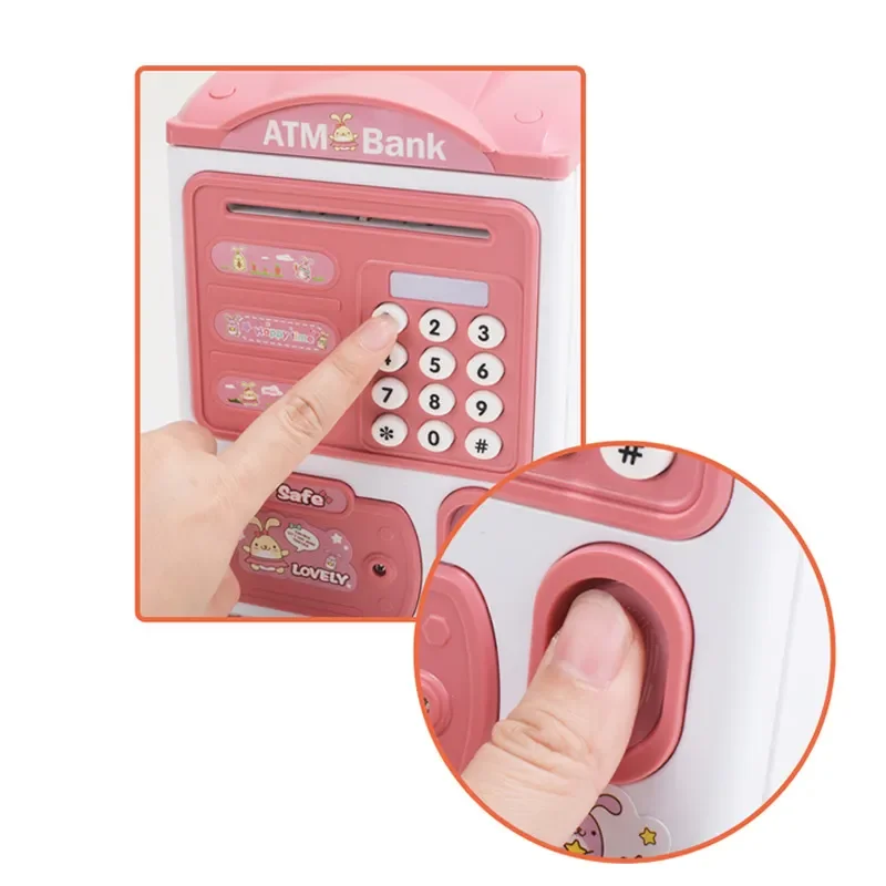 Novelty Toys Children Saving Money Box Kids Electronic ATM Bank Coin Bank Fingerprint Password Lock Piggy Bank educational toys