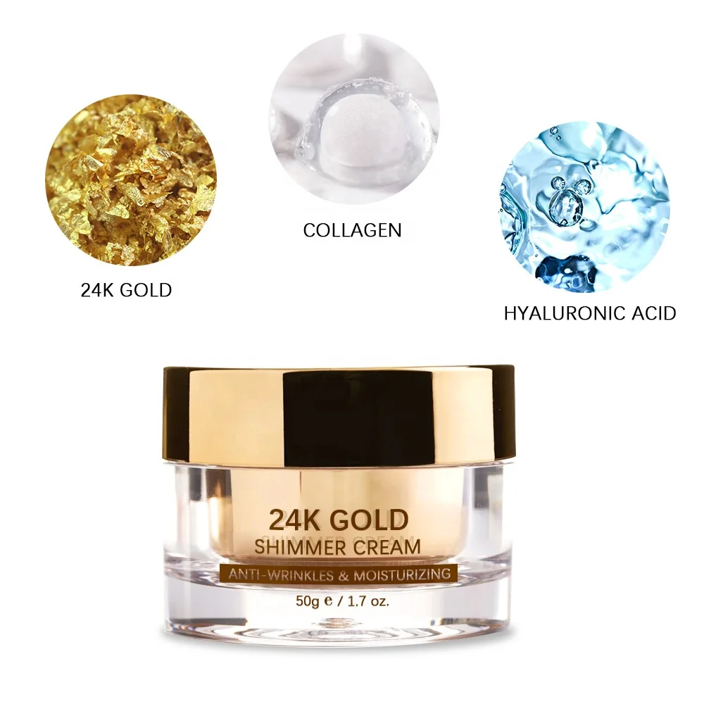 Korea Beauty Skin Care Anti Wrinkle Facial Pure Bio Nano Face 24K Gold Skin Whitening Cream