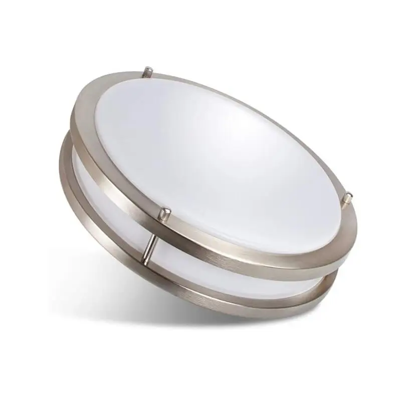 Close-to-Ceiling 15W 25W  LED Ceiling Light Fixture 3CCT 5CCT Double Rings Flush Mount Light Fixture Ceiling Lamp
