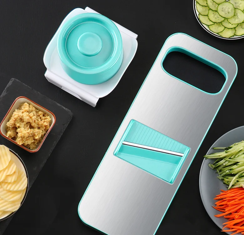 6 In 1 Vegetable Slicer,Adjustable Multi Blade Removable Cutter Shredder Handheld Kitchen Gadget For Cucumber Carrot Fruit