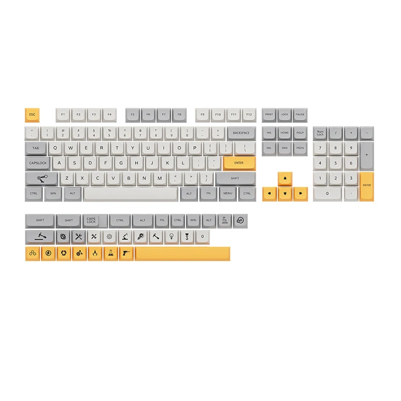 Factory custom 61 keys multi color keycaps mechanical keyboard keycaps minimalist cartoon theme minimalist style keycap