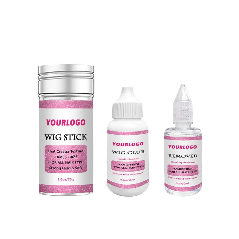 Lace Glue Private Label Remover Hair Extensions Tools Hair Growth Oil Wax Stick Lace Tint Mousse Kit Hot Comb