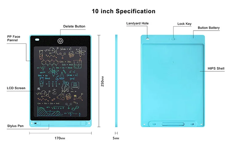 hot sale Doodle Scribbler Board Colorful Screen Drawing Pad 2 Pack LCD Writing Tablet 10 inch for kids Girls Boys Toddler