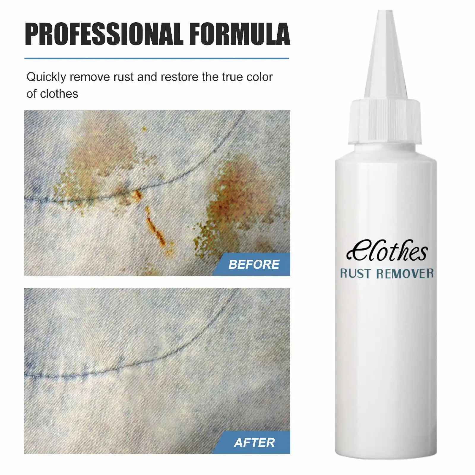 Jue Fish White Clothes Stain Remover Portable Instant Stain Remover Cleaner Household  Pants Yellow Rust Remover Liquid 110ml