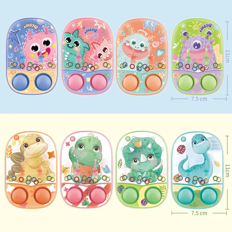 Nice Price Mobile Phone Water Game Toys for Kids Educational Toy Dinosaur Design Water Ring Toss Game Toy Handheld Water Game