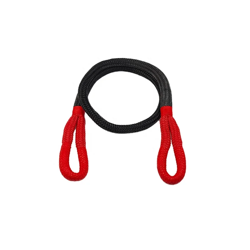 4x4 OffRoad tow strap Traction rope Braided Kinetic Recovery Kit Rope with Off-road Synthetic Soft Shackle uhmwpe winch rope